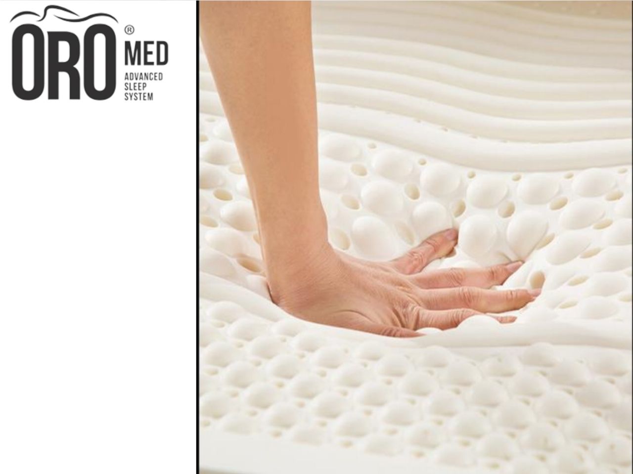 Oro Advanced Sleep Latex Mattress Pressure Relief Comfort Recess